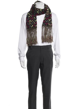 Dries Van Noten Wool Floral Print Scarf