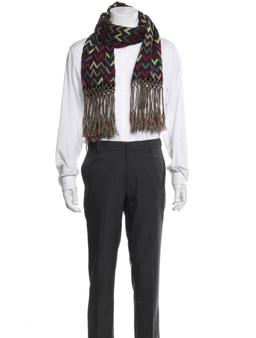 Dries Van Noten Wool Floral Print Scarf