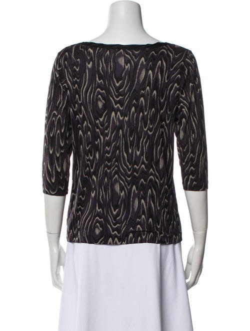 Dries Van Noten Printed Bateau Neckline Blouse