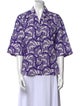 Dries Van Noten Printed Three-Quarter Sleeve Blouse