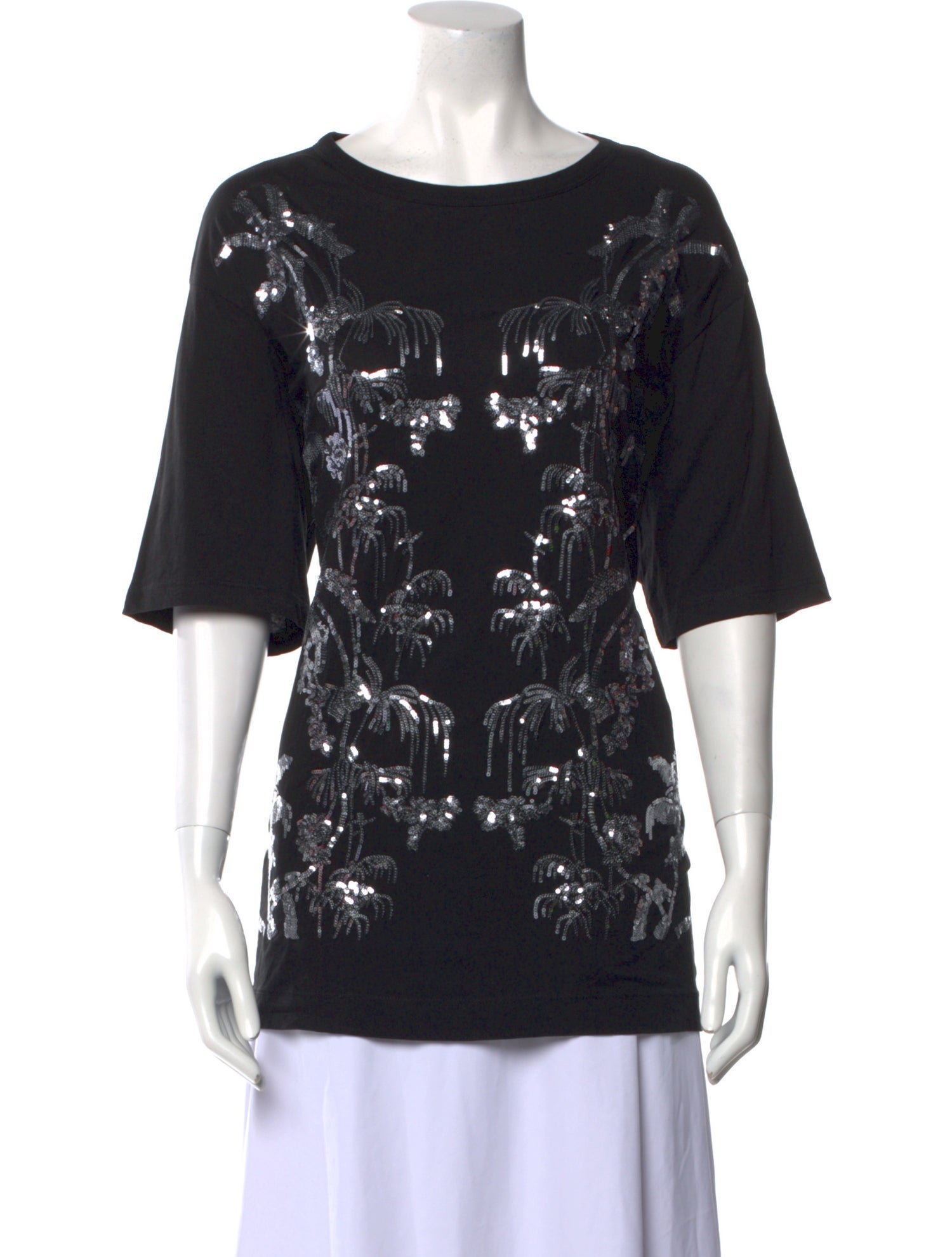 Dries Van Noten Graphic Print Bateau Neckline T-Shirt
