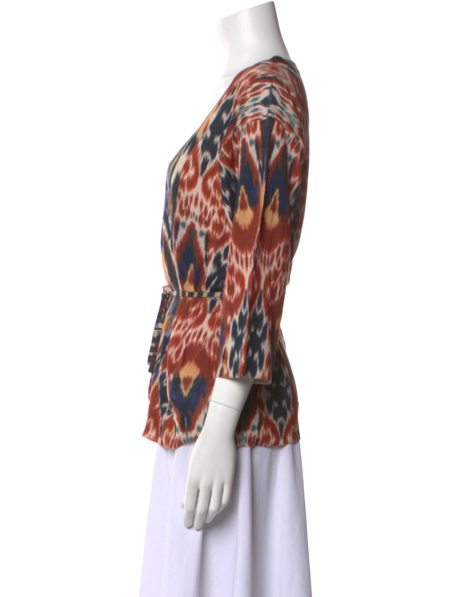 Dries Van Noten Printed V-Neck Sweater w/ Tags