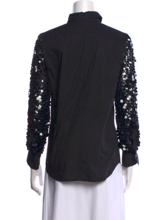 Dries Van Noten Long Sleeve Button-Up Top