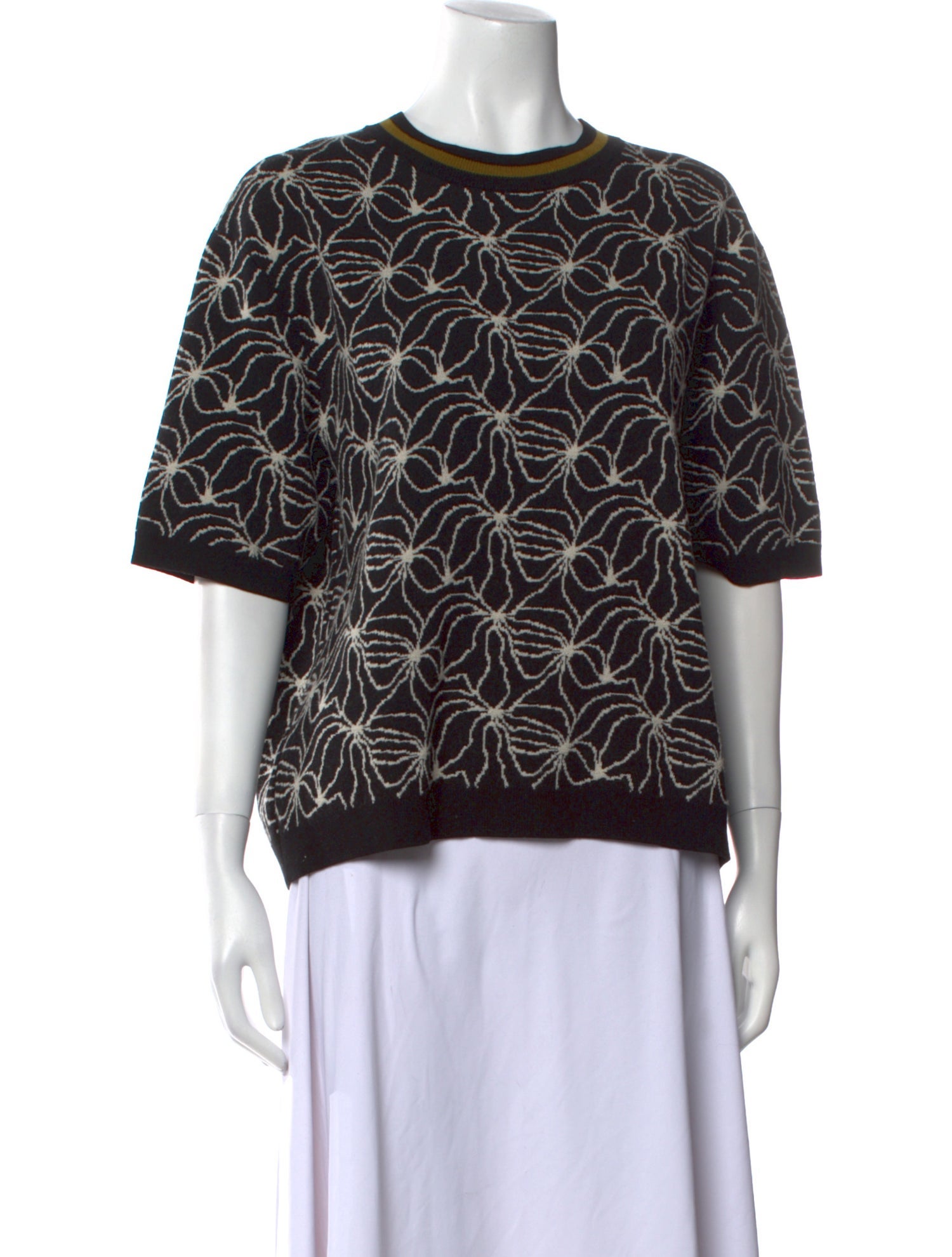 Dries Van Noten Printed Crew Neck Top