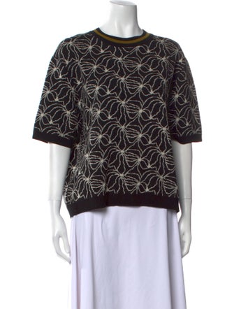 Dries Van Noten Printed Crew Neck Top