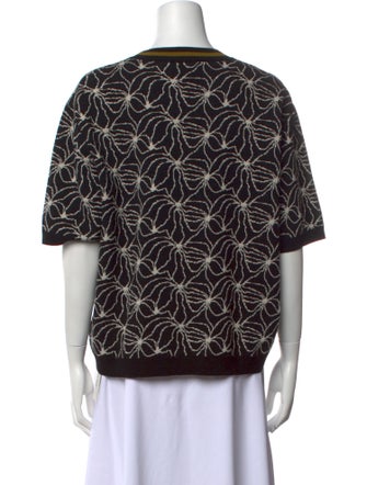 Dries Van Noten Printed Crew Neck Top