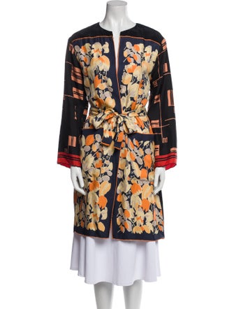 Dries Van Noten Silk Printed Robe