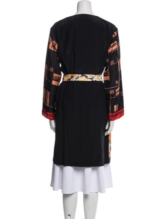 Dries Van Noten Silk Printed Robe
