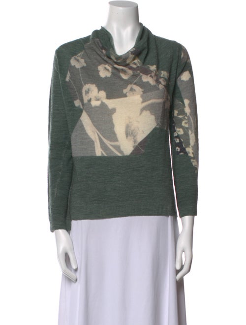 Dries Van Noten Wool Graphic Print Sweater