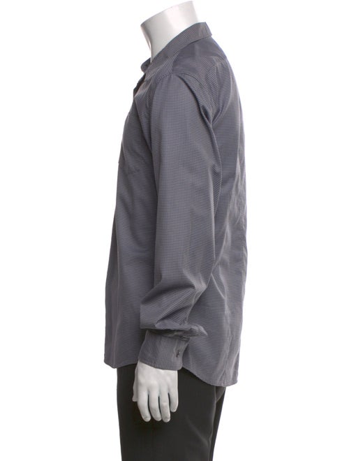 Dries Van Noten Houndstooth Print Long Sleeve Dress Shirt