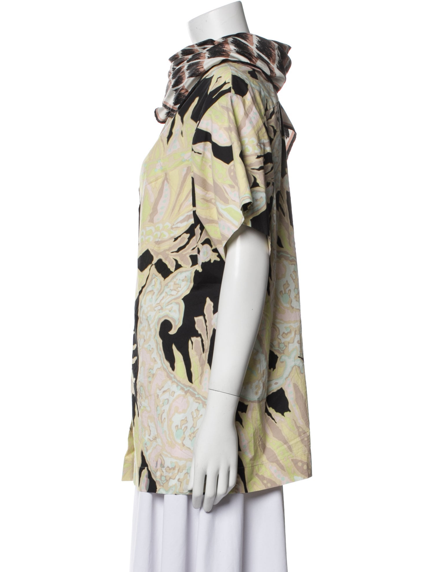 Dries Van Noten Cotton Cowl Neck Blouse