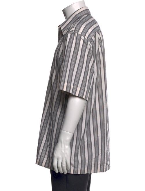 Dries Van Noten Striped Three-Quarter Sleeve Shirt
