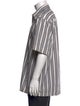 Dries Van Noten Striped Three-Quarter Sleeve Shirt
