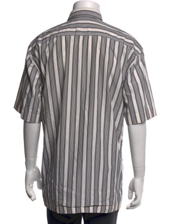 Dries Van Noten Striped Three-Quarter Sleeve Shirt