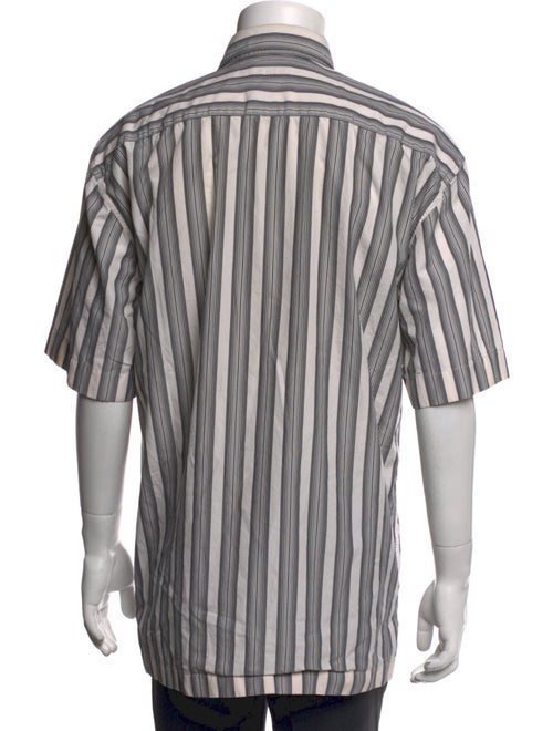 Dries Van Noten Striped Three-Quarter Sleeve Shirt