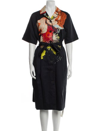 Dries Van Noten Printed Midi Length Dress