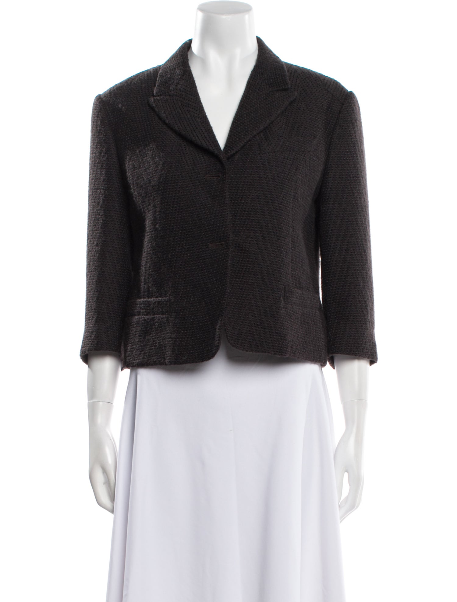 Dries Van Noten Wool Tweed Pattern Blazer