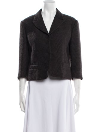 Dries Van Noten Wool Tweed Pattern Blazer