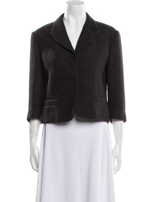 Dries Van Noten Wool Tweed Pattern Blazer