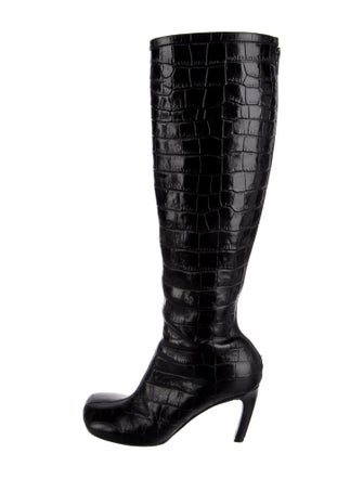 Dries Van Noten Embossed Leather Boots