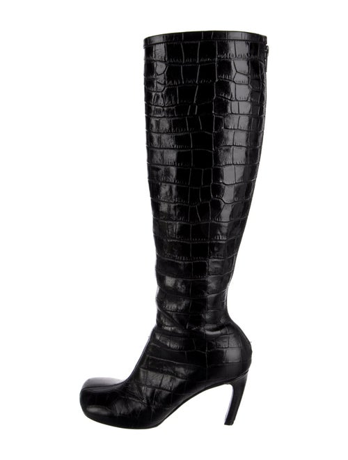 Dries Van Noten Embossed Leather Boots