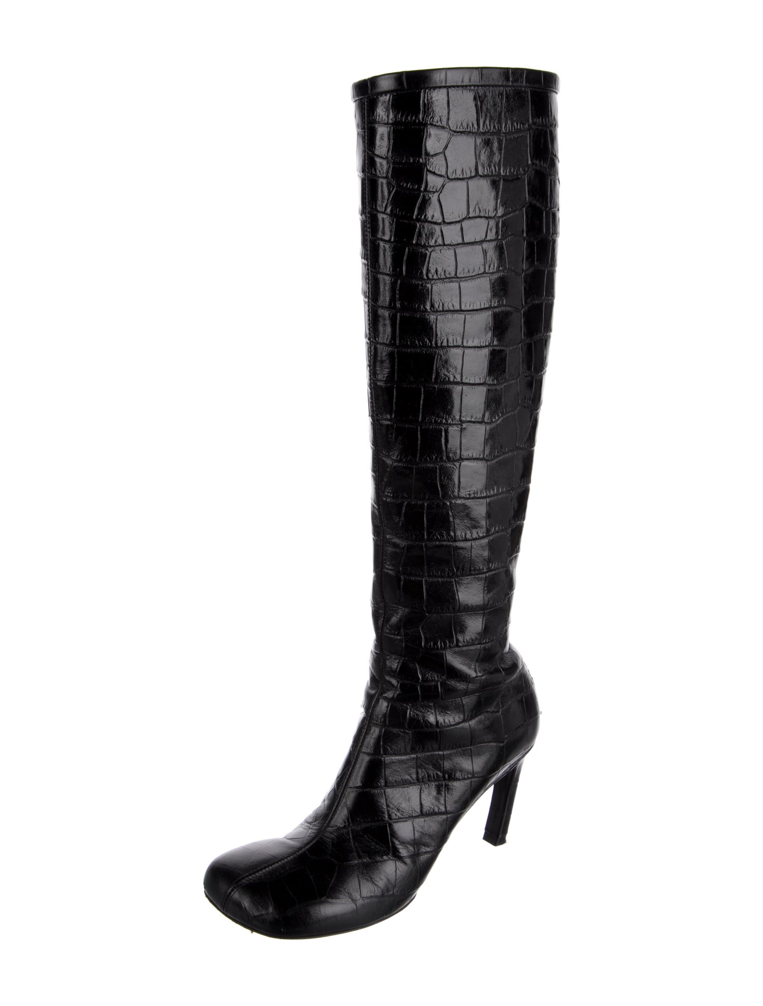 Dries Van Noten Embossed Leather Boots