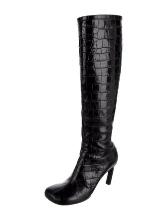 Dries Van Noten Embossed Leather Boots