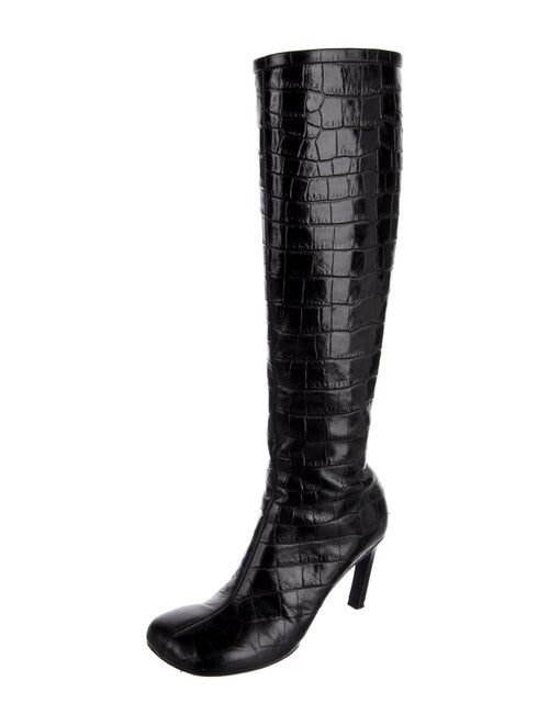 Dries Van Noten Embossed Leather Boots