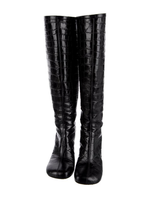Dries Van Noten Embossed Leather Boots