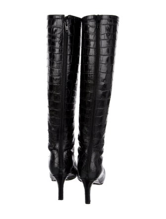 Dries Van Noten Embossed Leather Boots