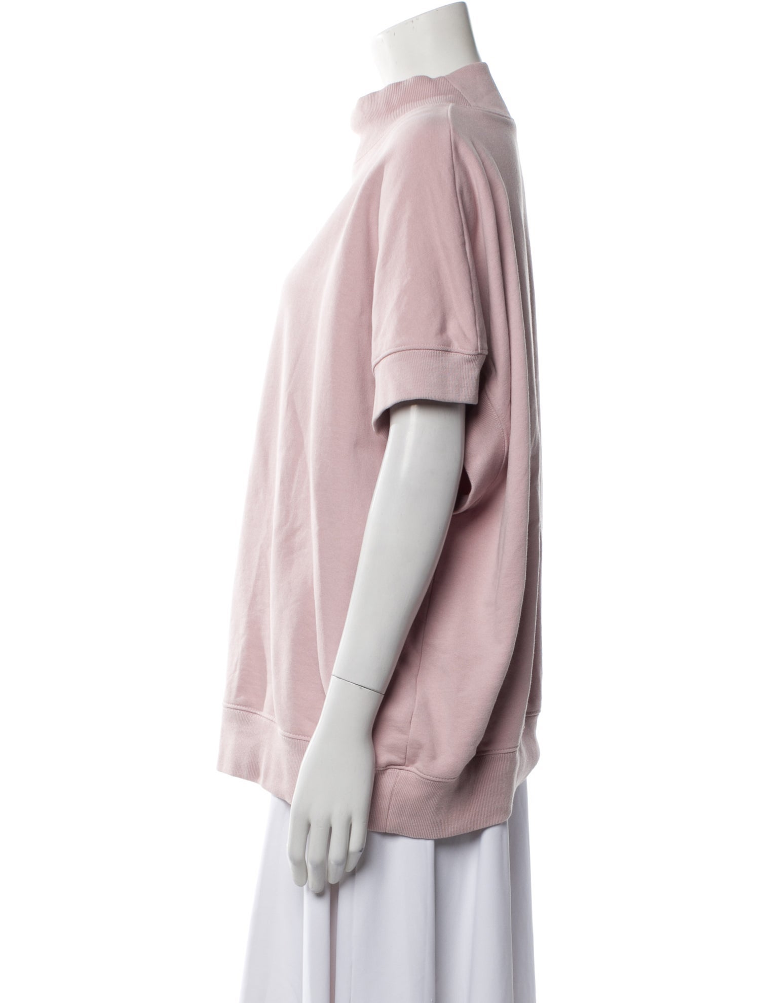 Dries Van Noten Mock Neck Short Sleeve Sweatshirt