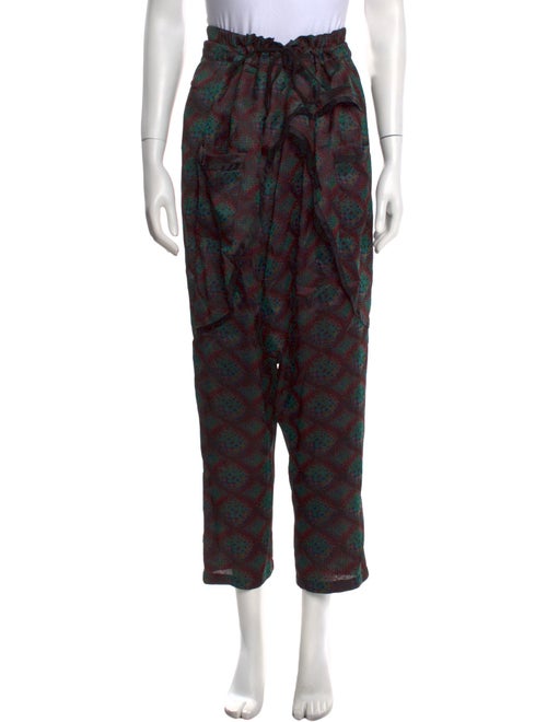 Dries Van Noten Printed Straight Leg Pants