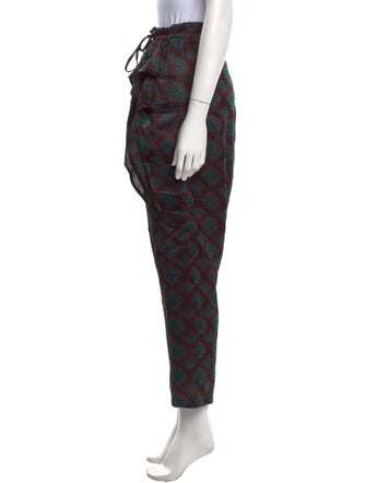Dries Van Noten Printed Straight Leg Pants