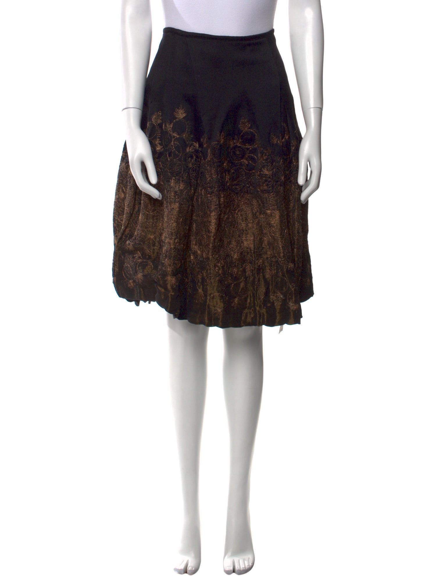 Dries Van Noten Silk Knee-Length Skirt