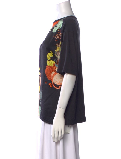 Dries Van Noten Floral Print Bateau Neckline Blouse