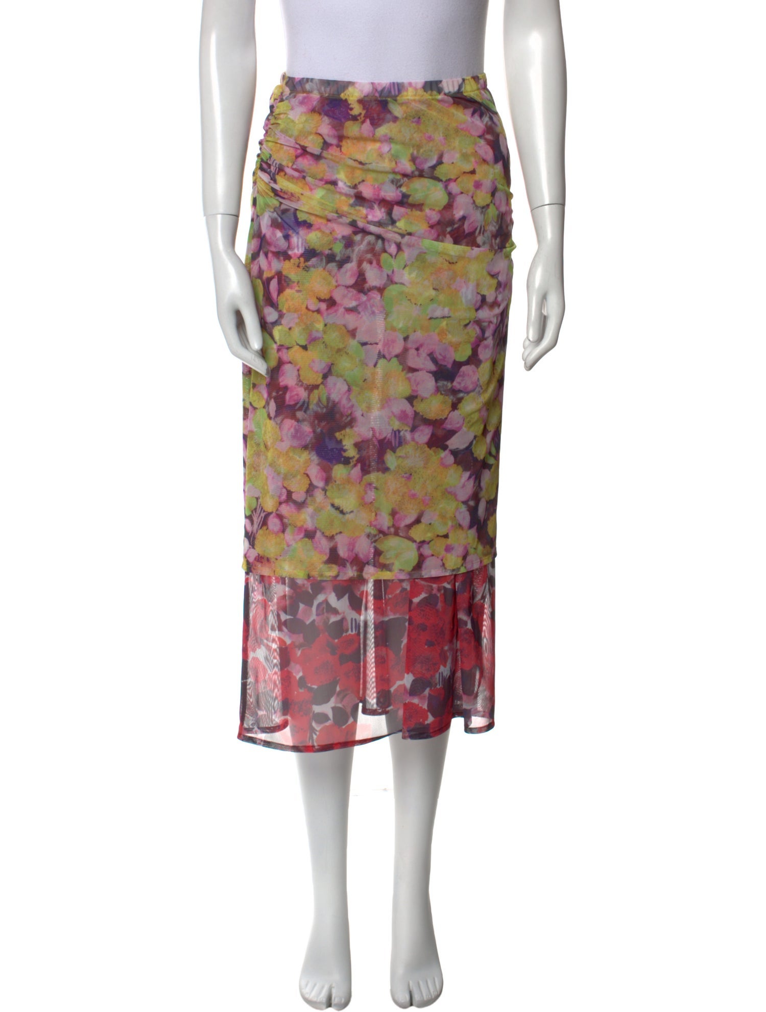 Dries Van Noten Floral Print Knee-Length Skirt