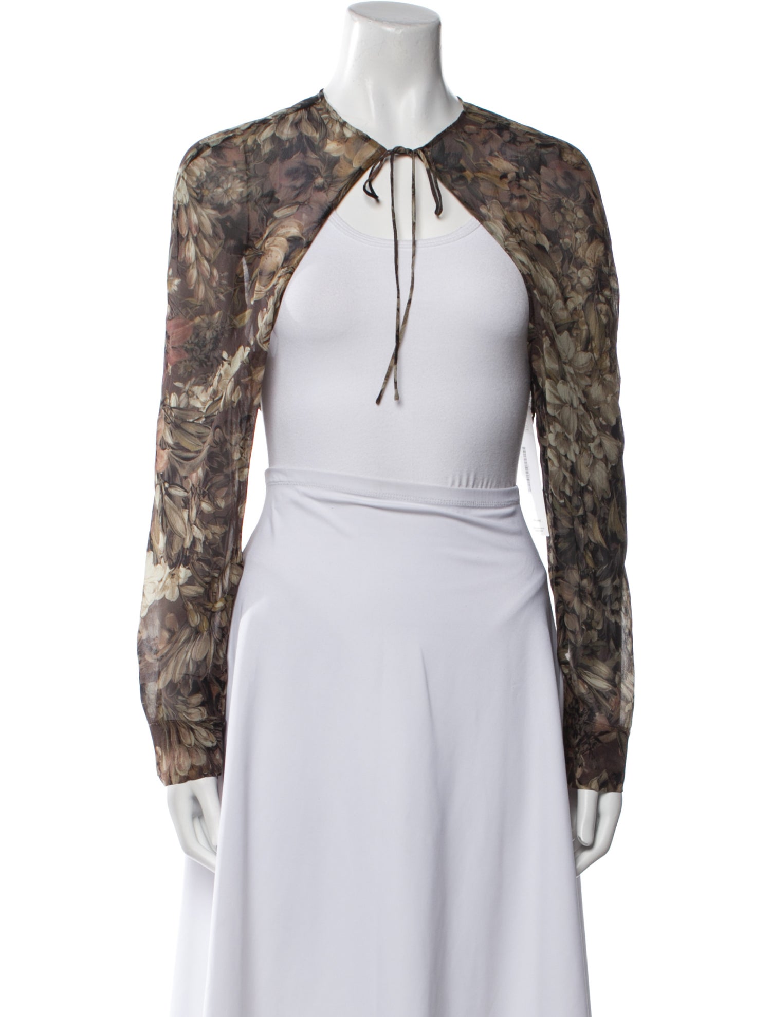 Dries Van Noten Silk Printed Bolero w/ Tags