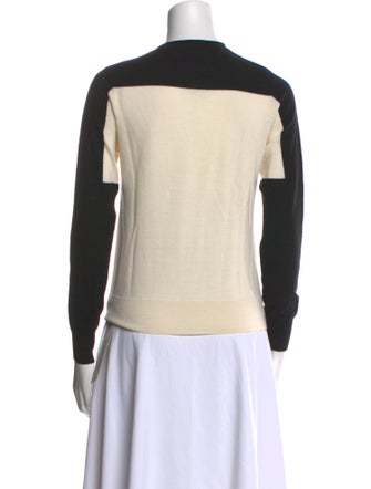 Dries Van Noten Colorblock Pattern Crew Neck Sweater