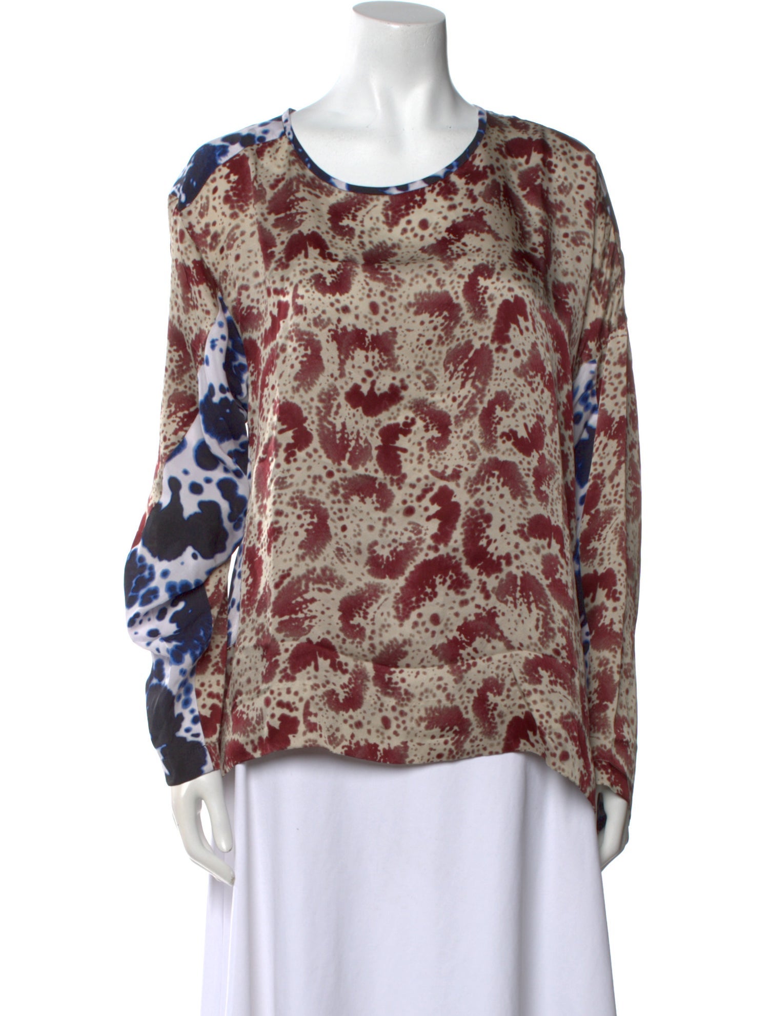 Dries Van Noten Printed Scoop Neck Blouse