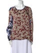 Dries Van Noten Printed Scoop Neck Blouse