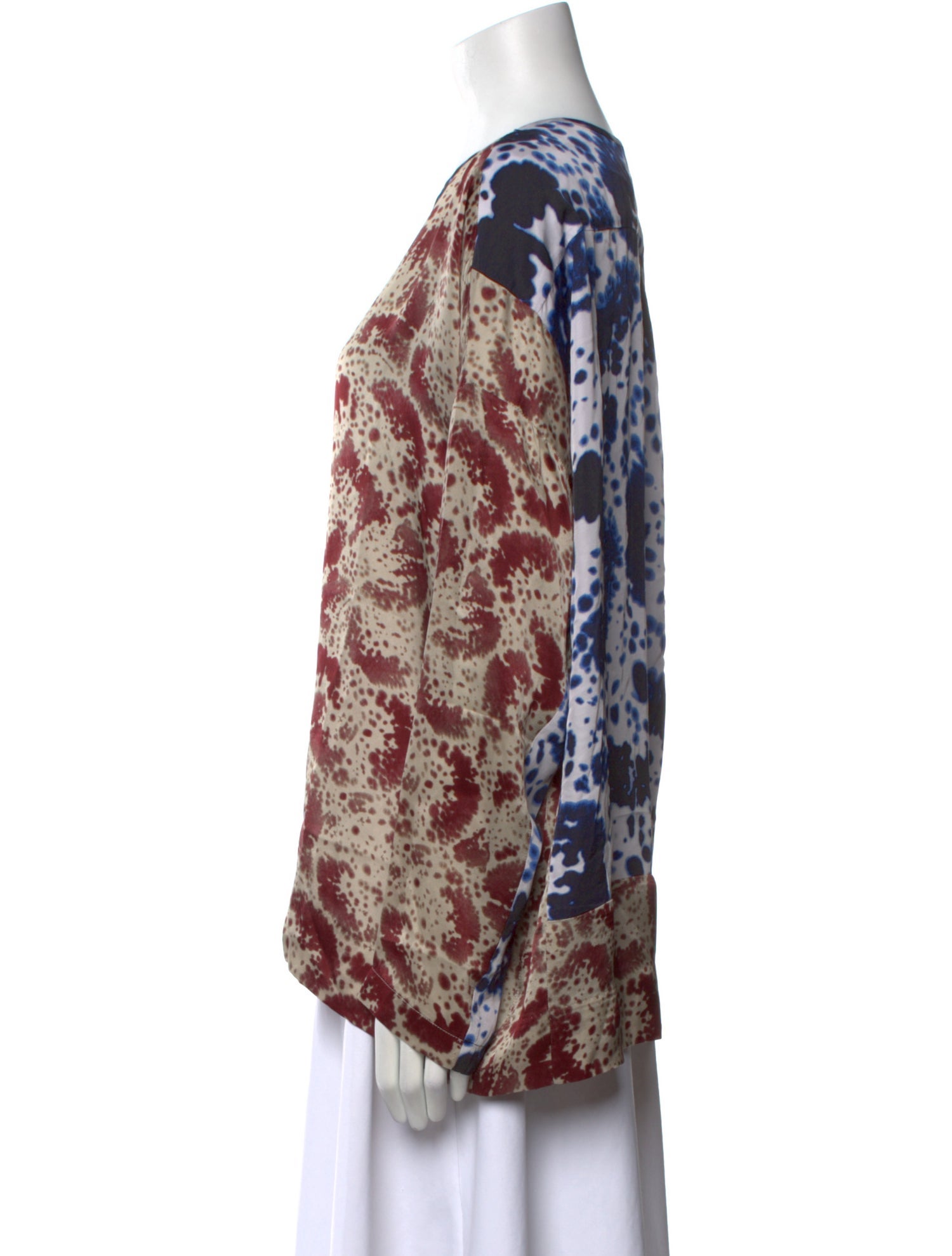 Dries Van Noten Printed Scoop Neck Blouse