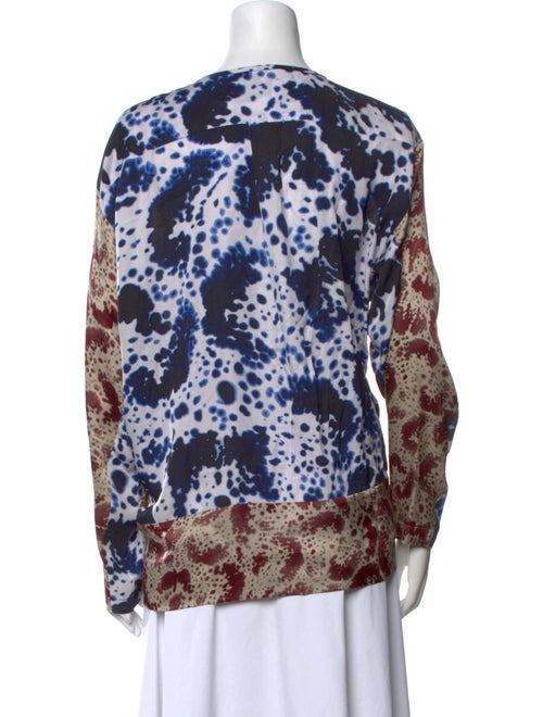 Dries Van Noten Printed Scoop Neck Blouse