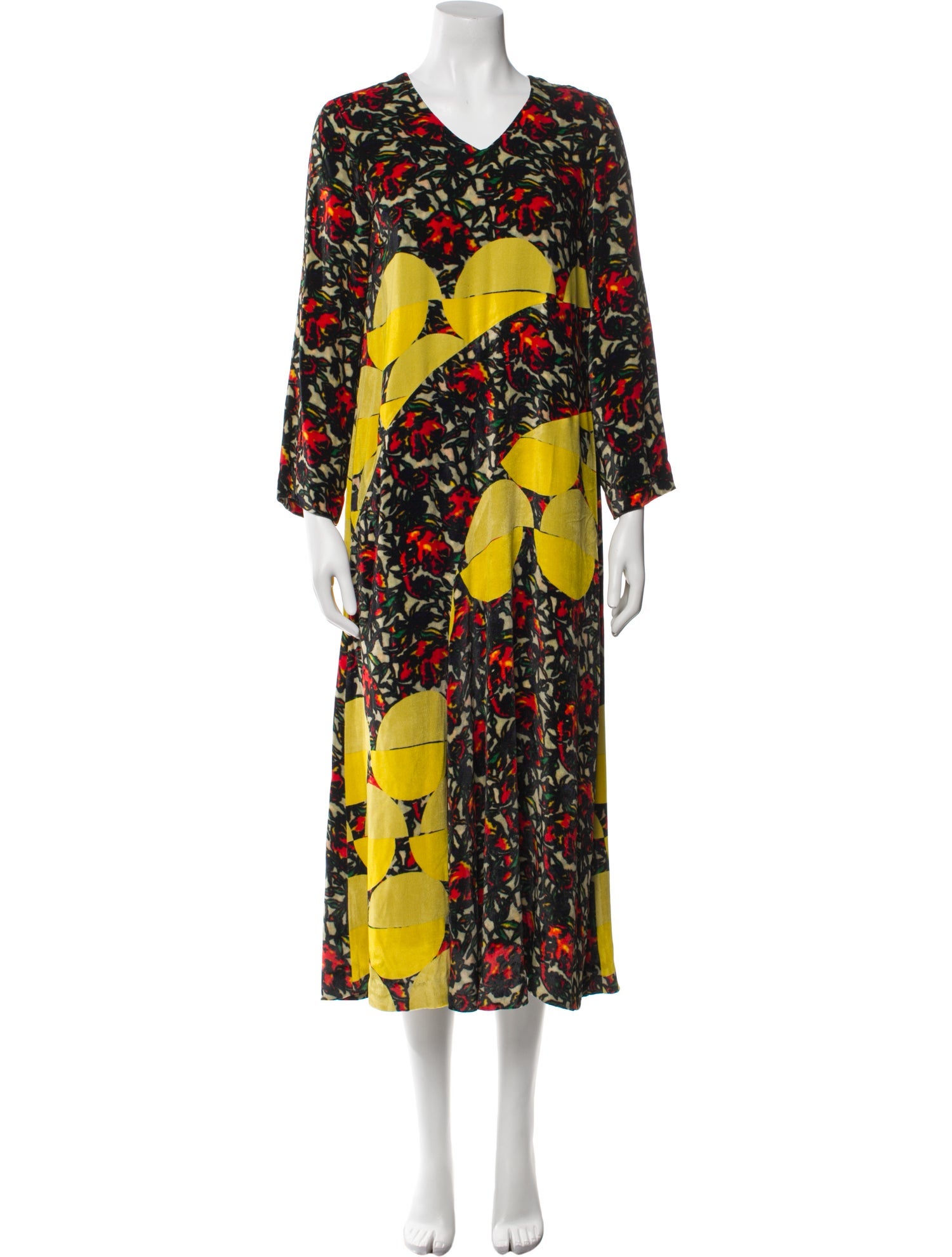 Dries Van Noten Printed Long Dress