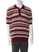 Dries Van Noten Striped Collar Polo Sweater