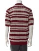 Dries Van Noten Striped Collar Polo Sweater