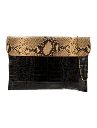 Dries Van Noten Embossed Leather Shoulder Bag