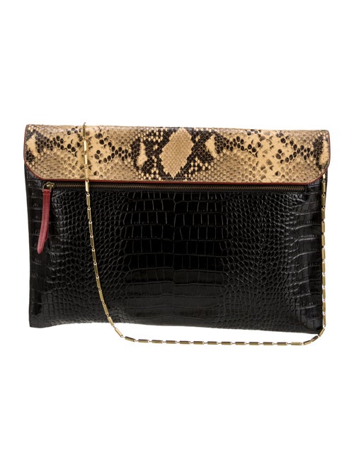 Dries Van Noten Embossed Leather Shoulder Bag