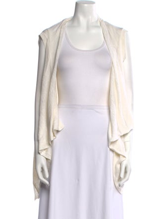 Dries Van Noten Linen Open Front Sweater