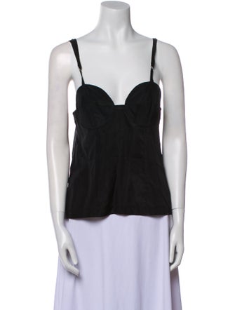 Dries Van Noten Silk Square Neckline Top