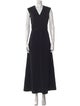 Dries Van Noten V-Neck Long Dress